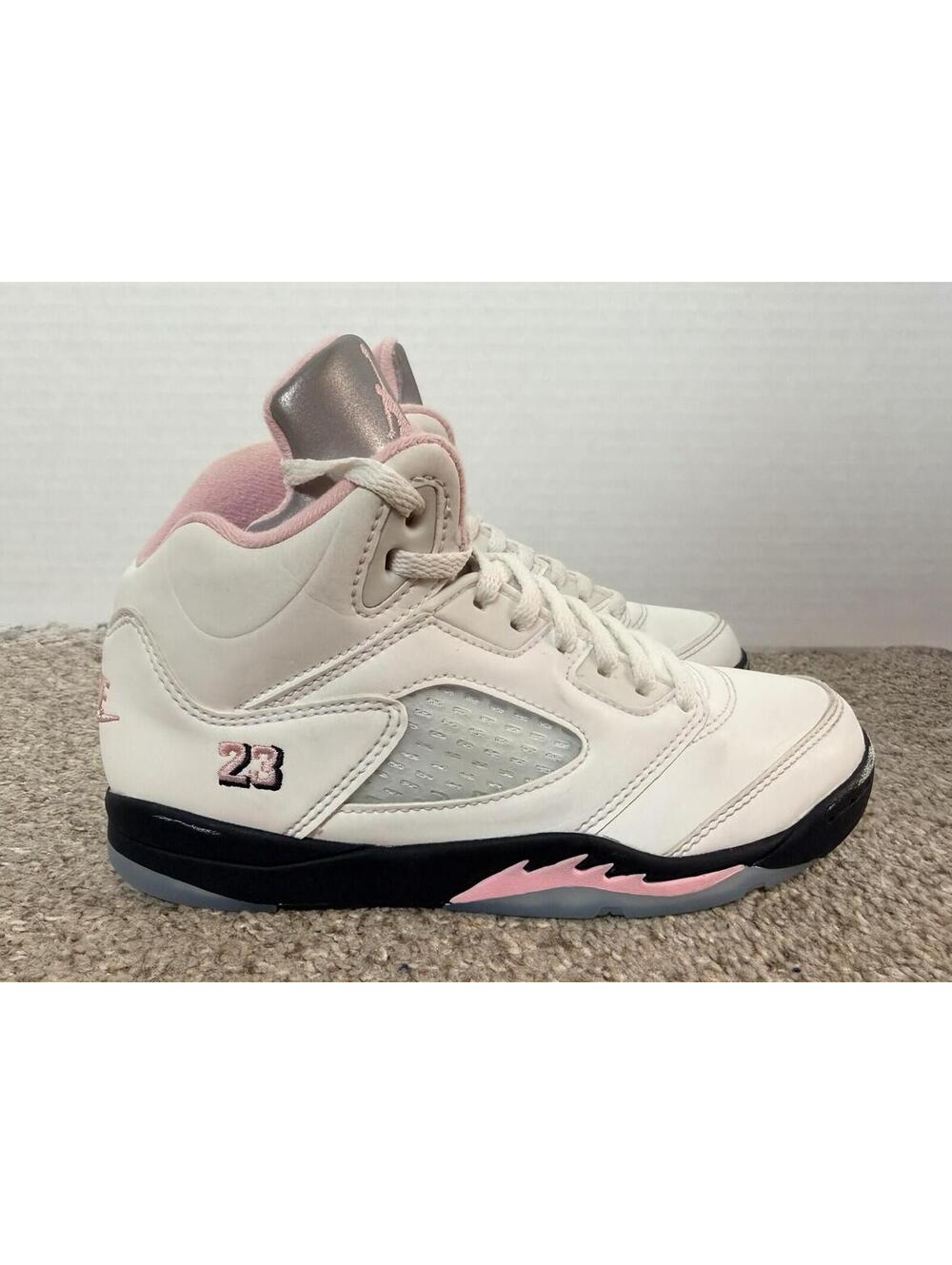 Nike Air Jordan 5 Retro OG PS White Medium Soft Pink HQ7979-102 Size 2Y